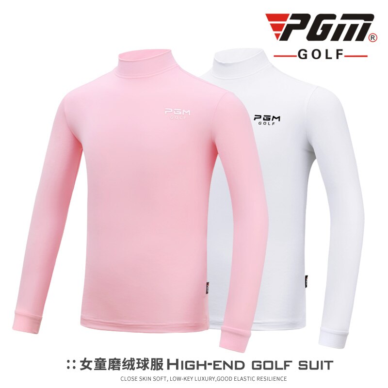 Golf Tops dieptepunt meisje overhemd herfst/winter kleding kinderen golf kleding pluche warm base coat kleding lange mouw shirt