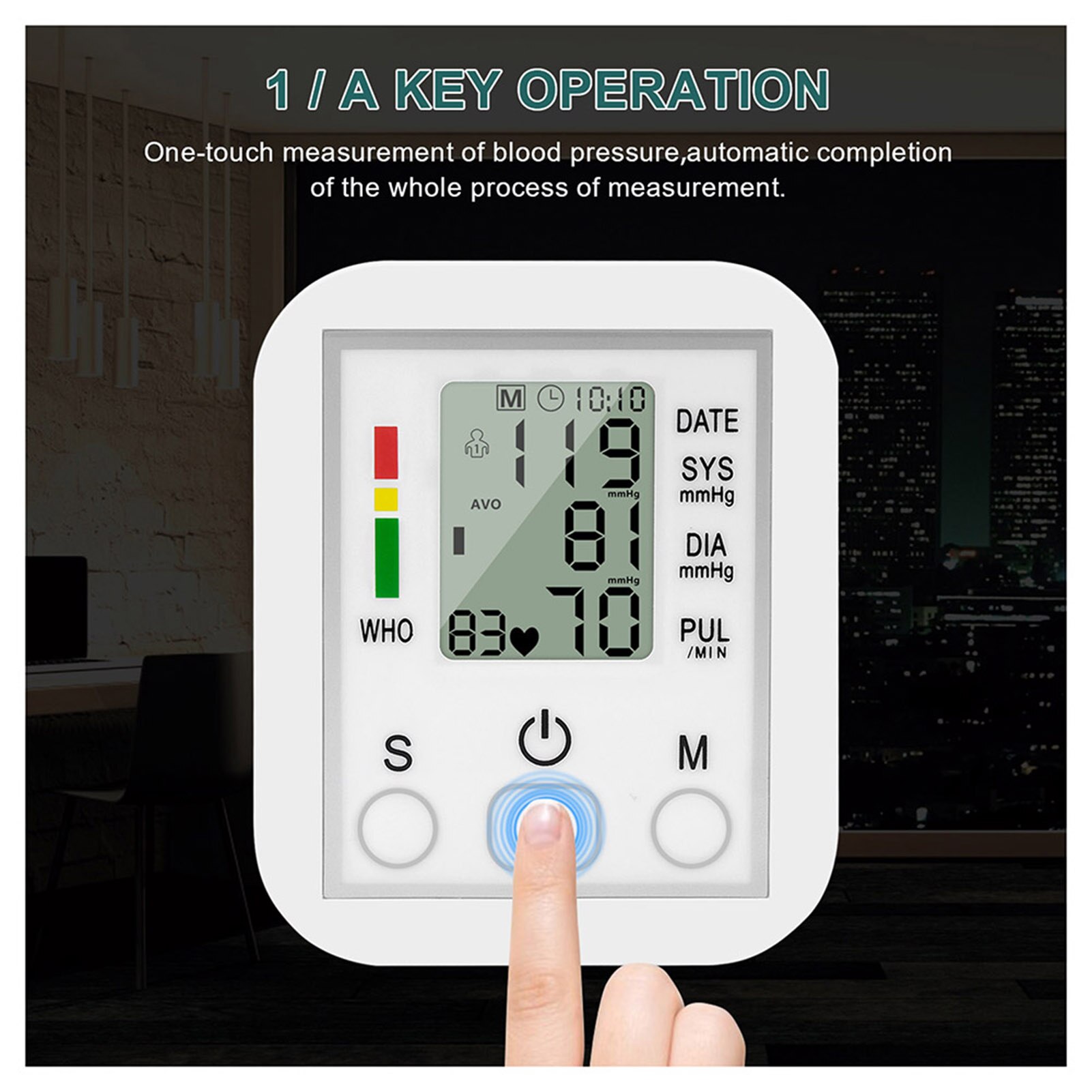 Bloeddrukmeter Huishouden Arm Band Bloeddrukmeter Lcd Display Nauwkeurige Meting Tonometer