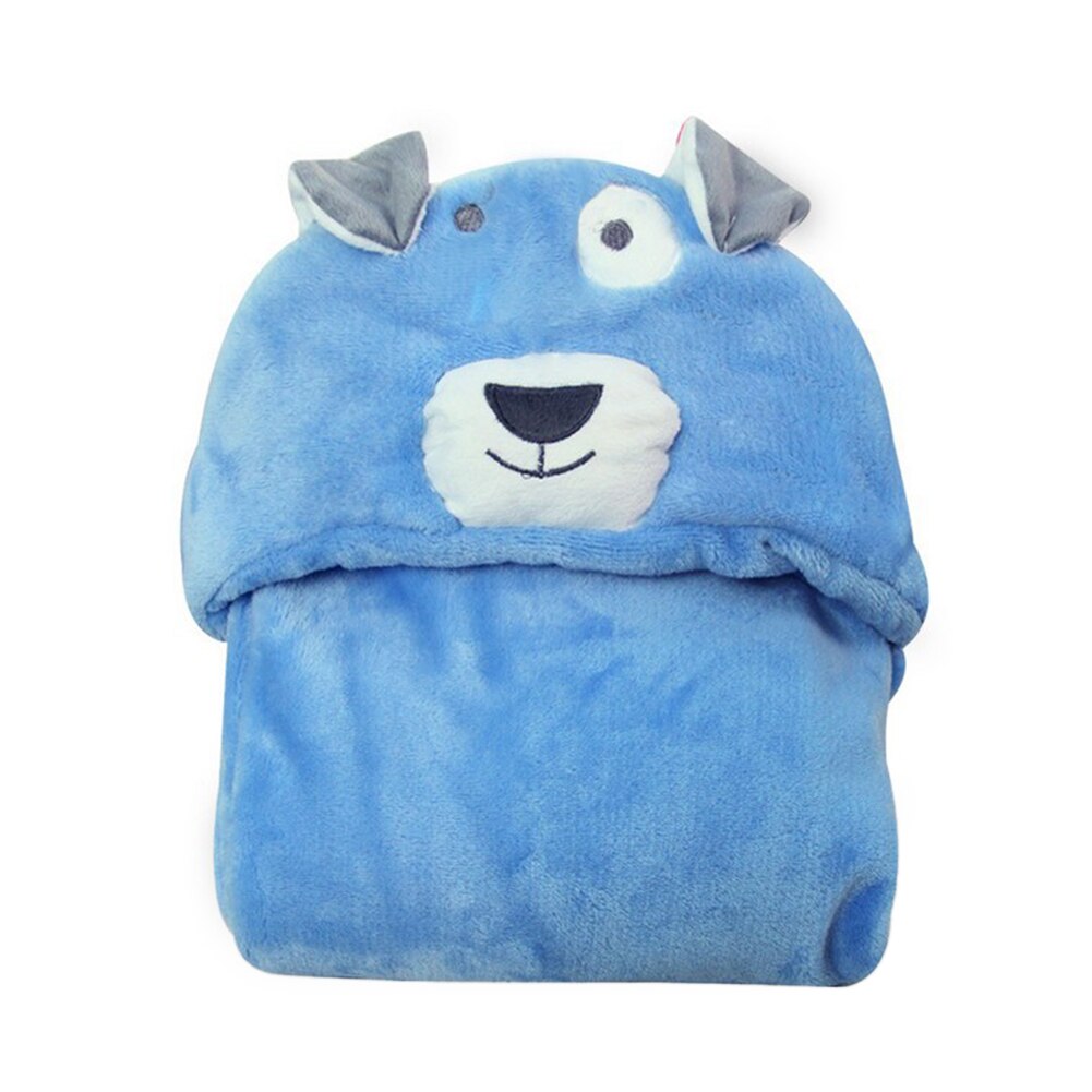 1pc confortable bébé peignoir mignon Animal dessin animé bébés couverture enfants à capuche peignoir enfant en bas âge bébé serviette de bain: bluedog