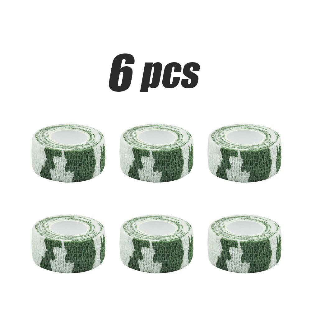 Cinta elástica de camuflaje para la nieve, Protector deportivo autoadhesivo, Protector de rodilla, vendaje atlético para dedo: 6 pcs / 7.5cmX4.8m