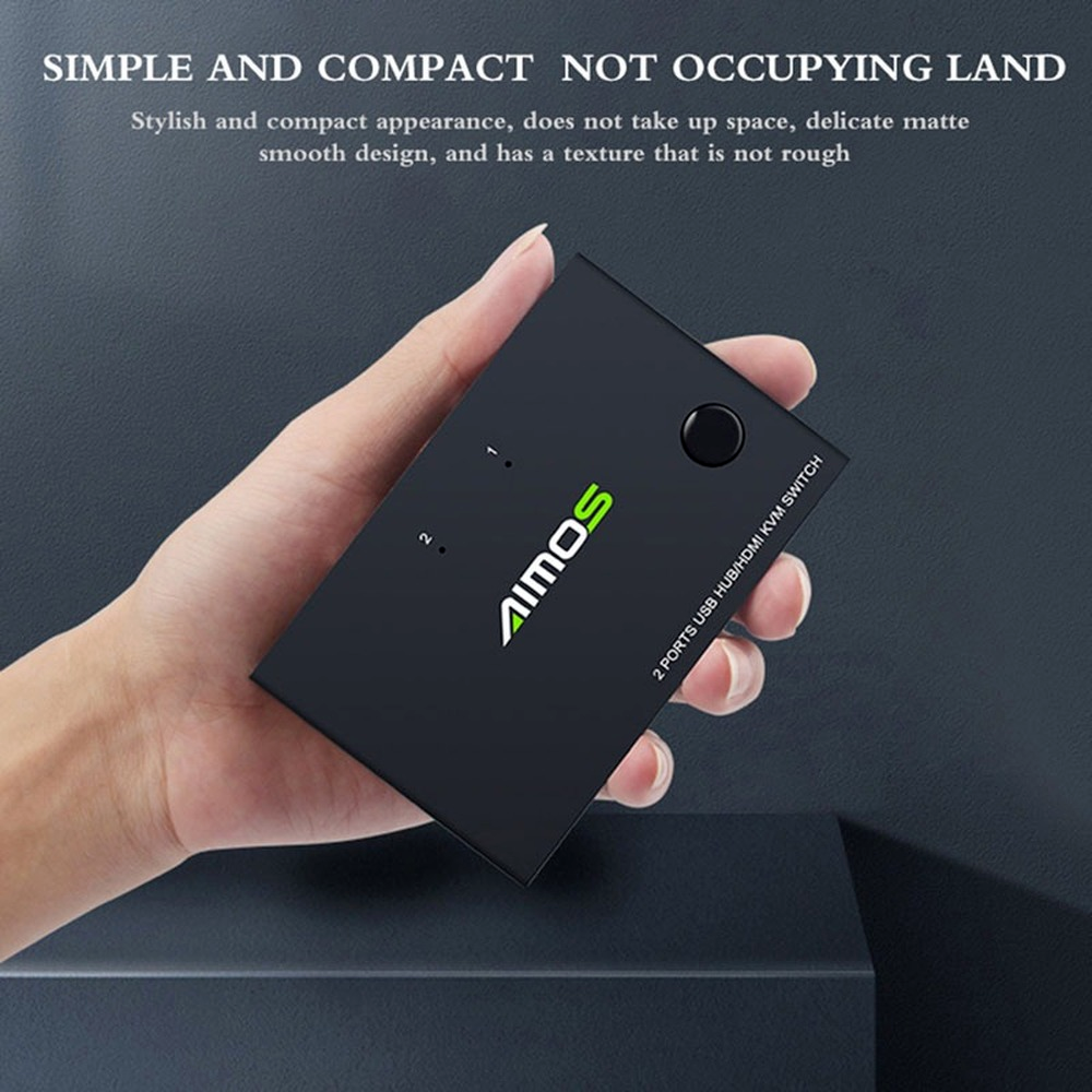 2 in 1 ut 4k usb hdmi kvm switch box för 2 pc delning tangentbord mus skrivare plug paly video display usb swltch splitter