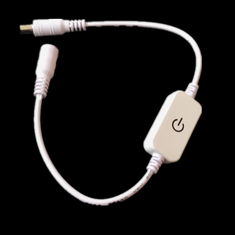 LED strip touch dimmer brightness control led dimmer switch Black white DC Female & Male Plug For Single Color LED Strip Lamp
