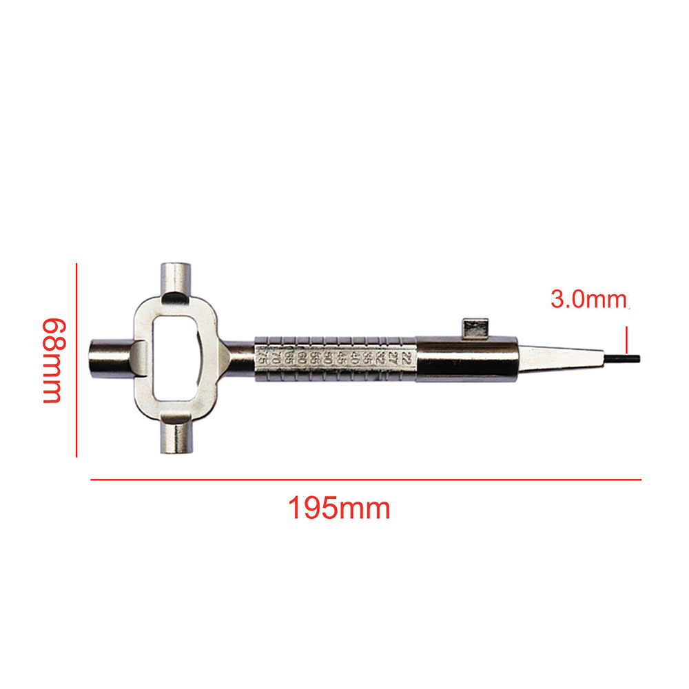CHKJ Long Type 6 in 1 Lock Cylinder Measuring Tools Building Keys and Locksmith Lock Keys Construction Key Car Repair Tool