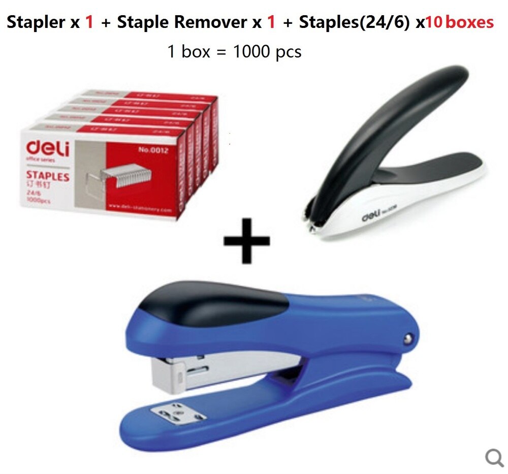 Stylish Classical Deli Booklet Stapler 20sheets applicable effective 12mm staples book sewer For School Office students use: remover staples x10