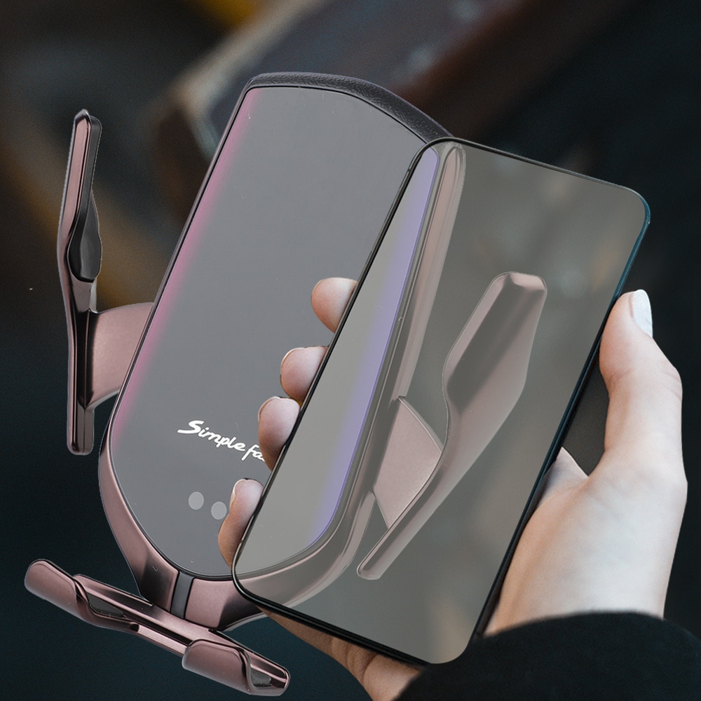 Wireless Car Charger R2 10W Auto Clamp Fast Charging Infrared Induction Car Phone Holder Mount for iPhone Huawei Samsung