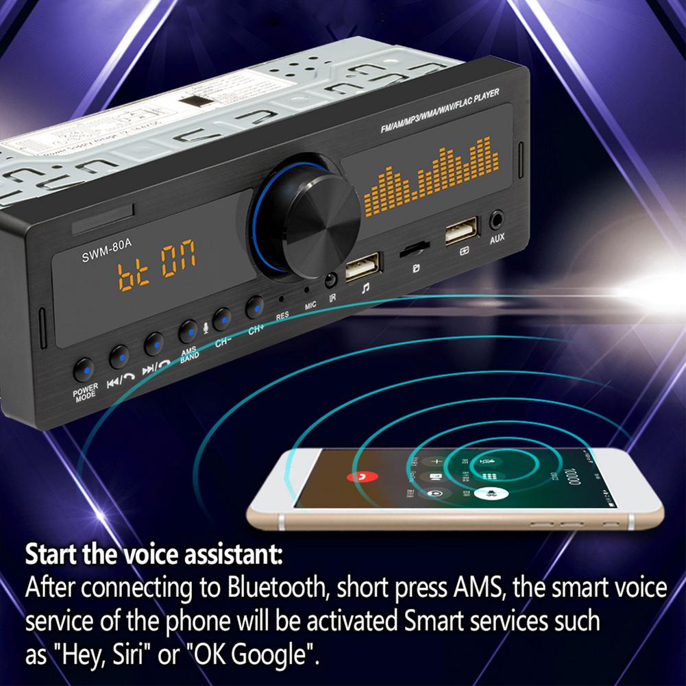 Enkele Din Auto Stereo Controle Fm MP3 Speler 1 Din Fm Am Autoradio Digitale Ondersteuning Bluetooth Telefoon Navigatie Ho