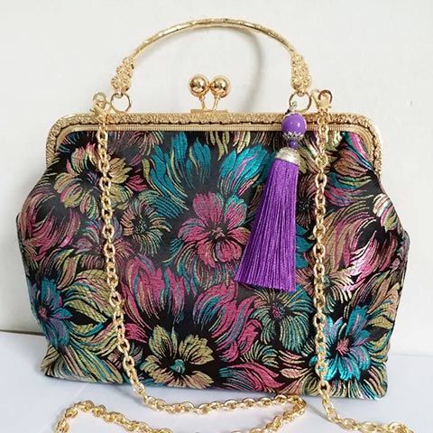 Puur handgemaakte zomerbloemen kus slot schelp tassen tas ketting vrouwen schouder crossbody tas tote dames handtassen moeder: Damestas  b10