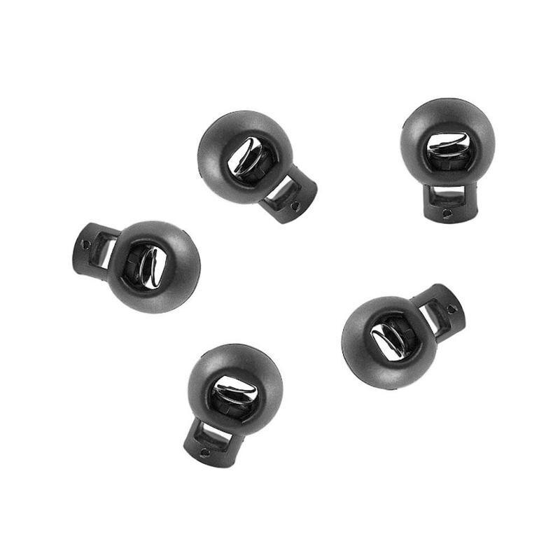 Sewing Cord Locks Plastic Black Ball Cord Round Ends Clip Stop Toggle Lock E0I2: Default Title
