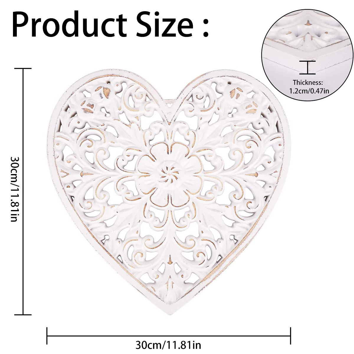 Nordic Houten Bloemen Holle Gesneden Wanddecoratie Muurstickers Opknoping Decor Rustieke Muur Kunst Sculptuur Thuis Ornament voor Kamer