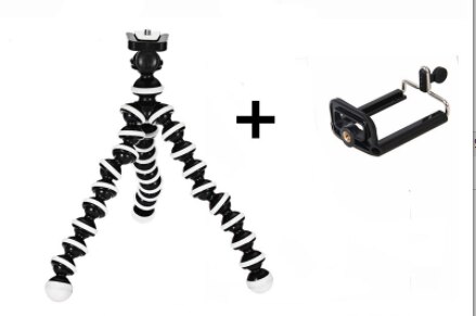 Mini trépied de pieuvre Flexible pour iPhone Xiaomi Huawei Smartphone trépied pour accessoire de caméra Gopro avec pince pour téléphone: tripod with clip