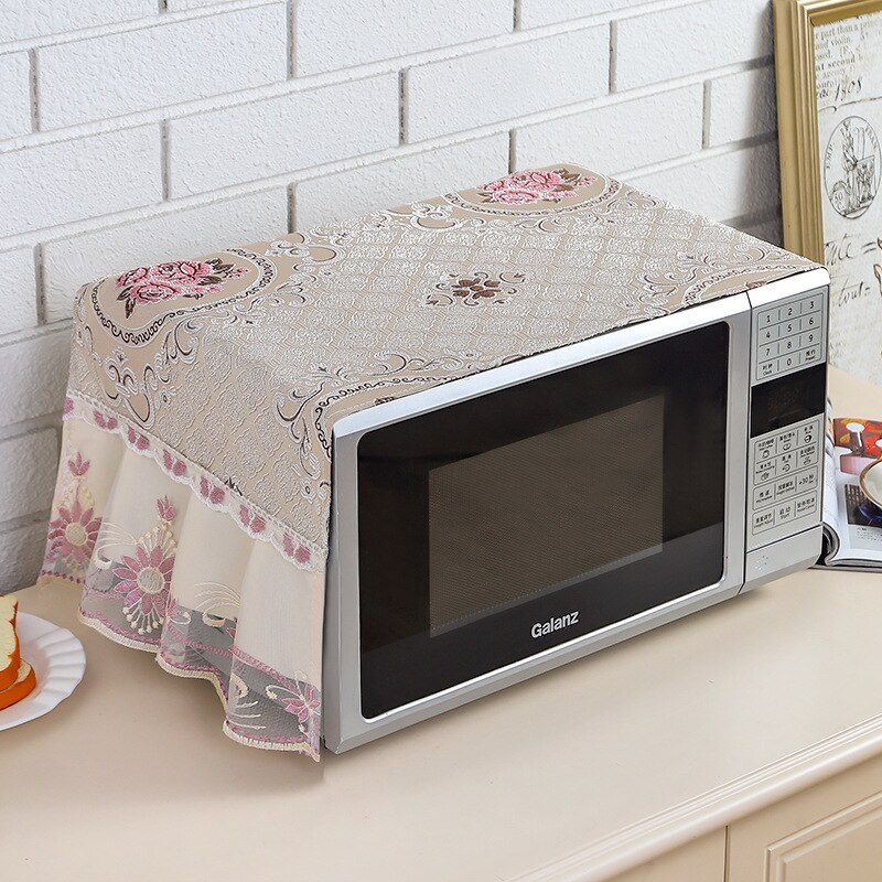 Moderne Neue Haushalts Tischdecke Ofen Tuch Abdeckung Handtuch Mikrowelle Staub Abdeckung Lagerung Tasche Schnee Blume Mikrowelle Ofen Abdeckung: Q