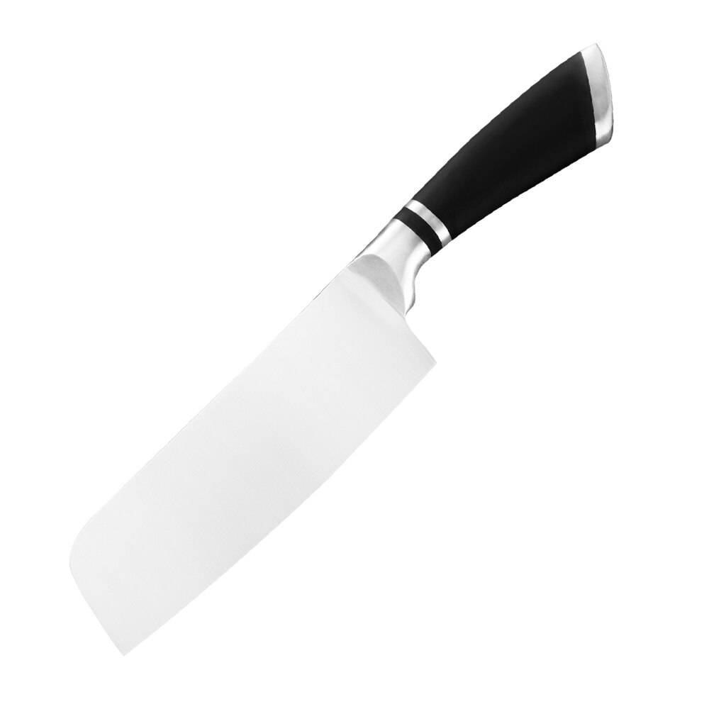 Xyj japansk 9 stk rustfritt stål kniver sett 3 cr 13 rustfritt stål kokke kniver sett hakke santoku nakiri skjære skjærekniv: 6.5 tommers nakiri