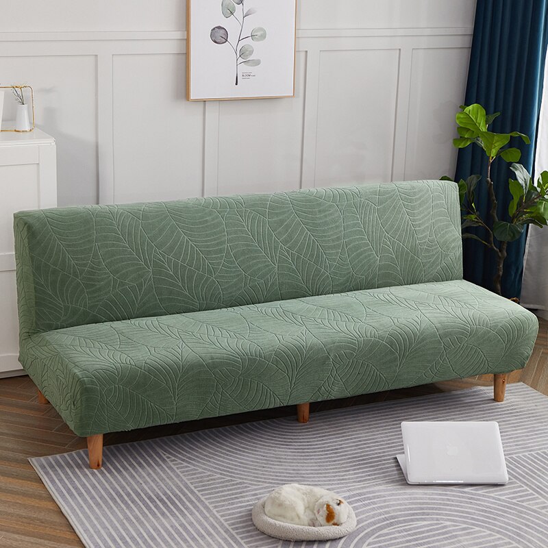 Vedenpitävä vuodesohvan päällinen jacquard yksivärinen sohvan päällinen olohuone joustava all-inclusive sohvapäällinen ilman käsinojia: Kuvio 1