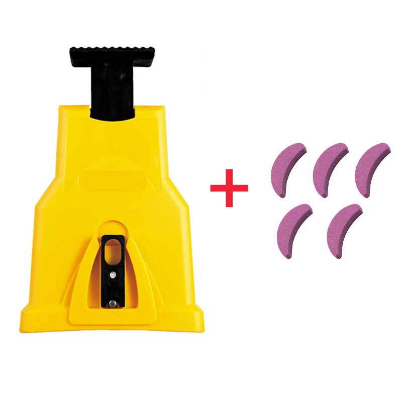 Chainsaw Teeth Sharpener Portable Sharpen Chain Saw Bar-Mount Fast Grinding Sharpening Chainsaw Chain Woodworking Tools: Brown