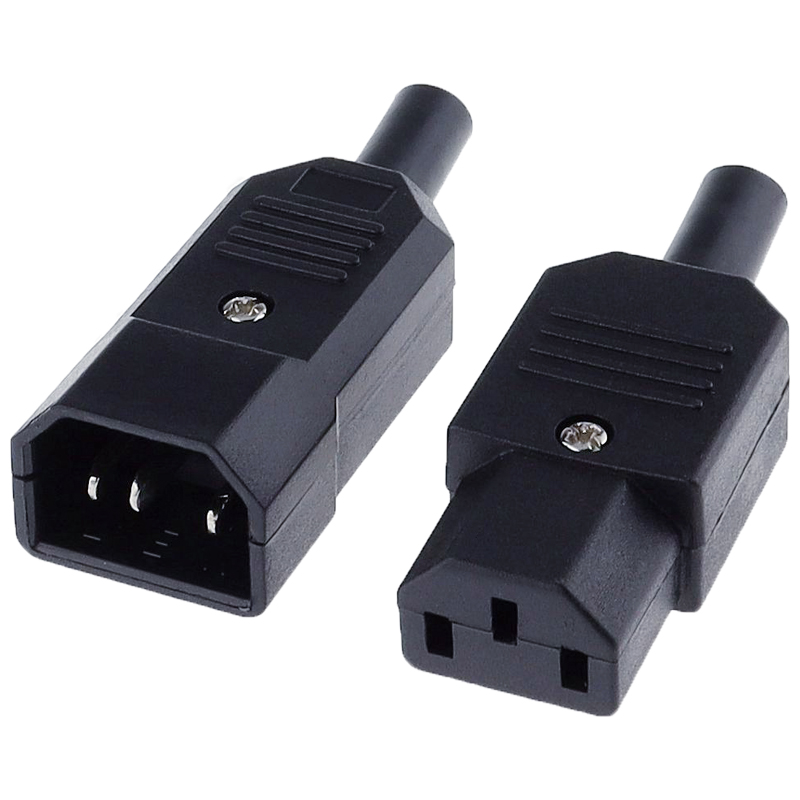 Price 10A 250V Black IEC C13 Male Plug Rewirable Power Connector 3 pin ac Socket