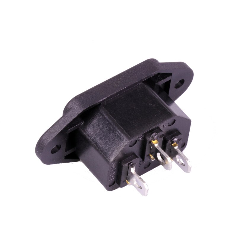 10pcs/lot AC Male Plug Panel Mount Power Supply Connector AC 3 Pins IEC320 C14 Inlet AC 250V 15A AC Power Adapter