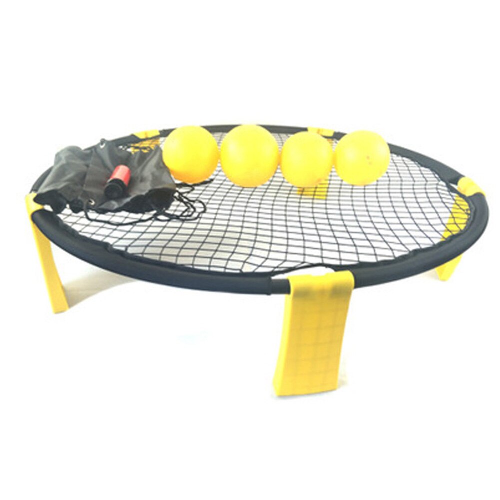 Gräsmatta volleyboll kit gym lägga snurr rund sandstrand utomhus lekplats med väska hem barn barn leker nät bärbar fitness