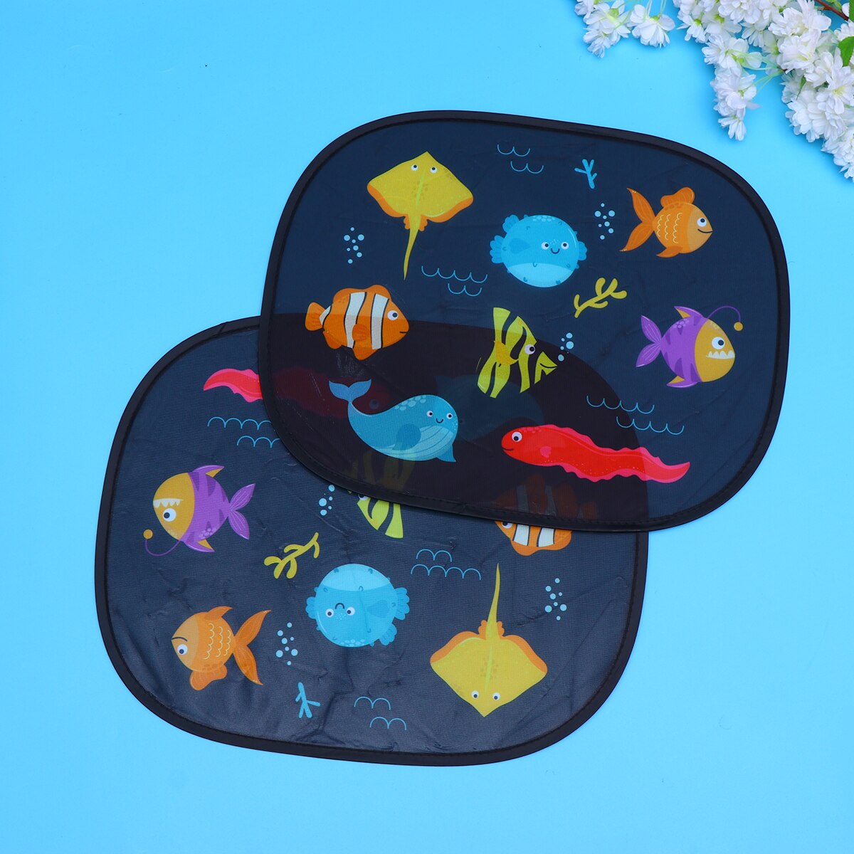 1 Pair Car Sun Shield Cartoon Windshield Sun Shade Sunshade Blocks UV Rays Sun Visor Protector