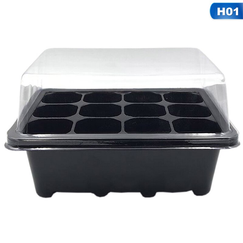 RTWAY 6 PACK Zaadpropagator Lade Set, Mini Stevige vensterbank Trays met Cover Dome, Zaad Starter Tray Kas Grow Trays voor Zaden Growing Starting (10 cellen per lade