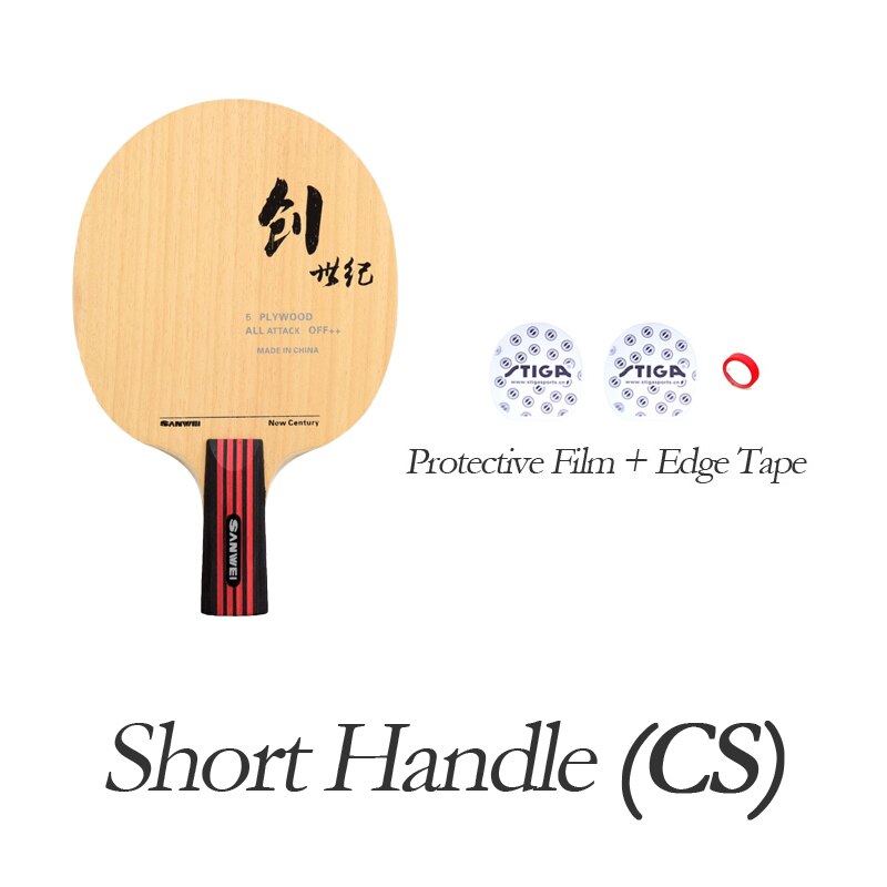 SANWEI Century Table Tennis Blade (5 Ply Wood, Allround) Racket Ping Pong Bat Paddle: CS FT