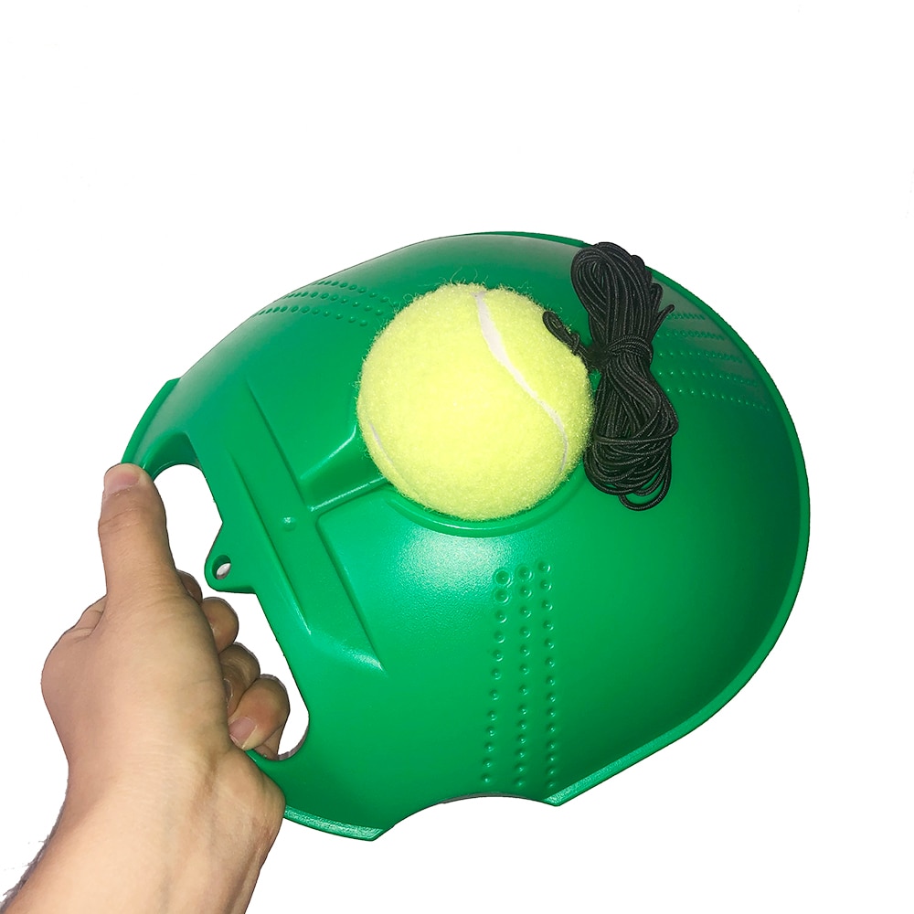 Base de entrenamiento de tenis de alta resistencia, con cuerda elástica, pelota de práctica, rebote automático, entrenador de tenis, dispositivo de combate