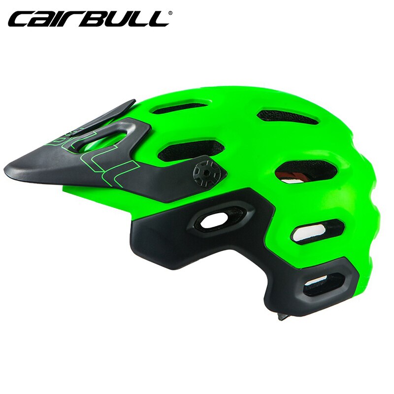 CAIRBULL SUPERCROSS All-Terrain XC Bicycle Helmet Riding Helmet Off-Road Mountain Bike Helmet Casco Bicicleta: Fluorescent Green / L(58-62CM)