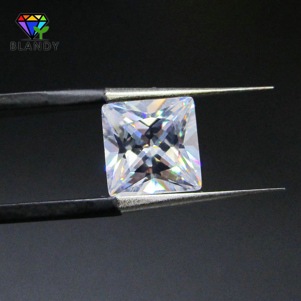 50pcs/lot 1.5*1.5mm~5*5mm Loose CZ Stone Square Cut 5A Grade White Cubic Zirconia Stone Synthetic Gems For Jewelry