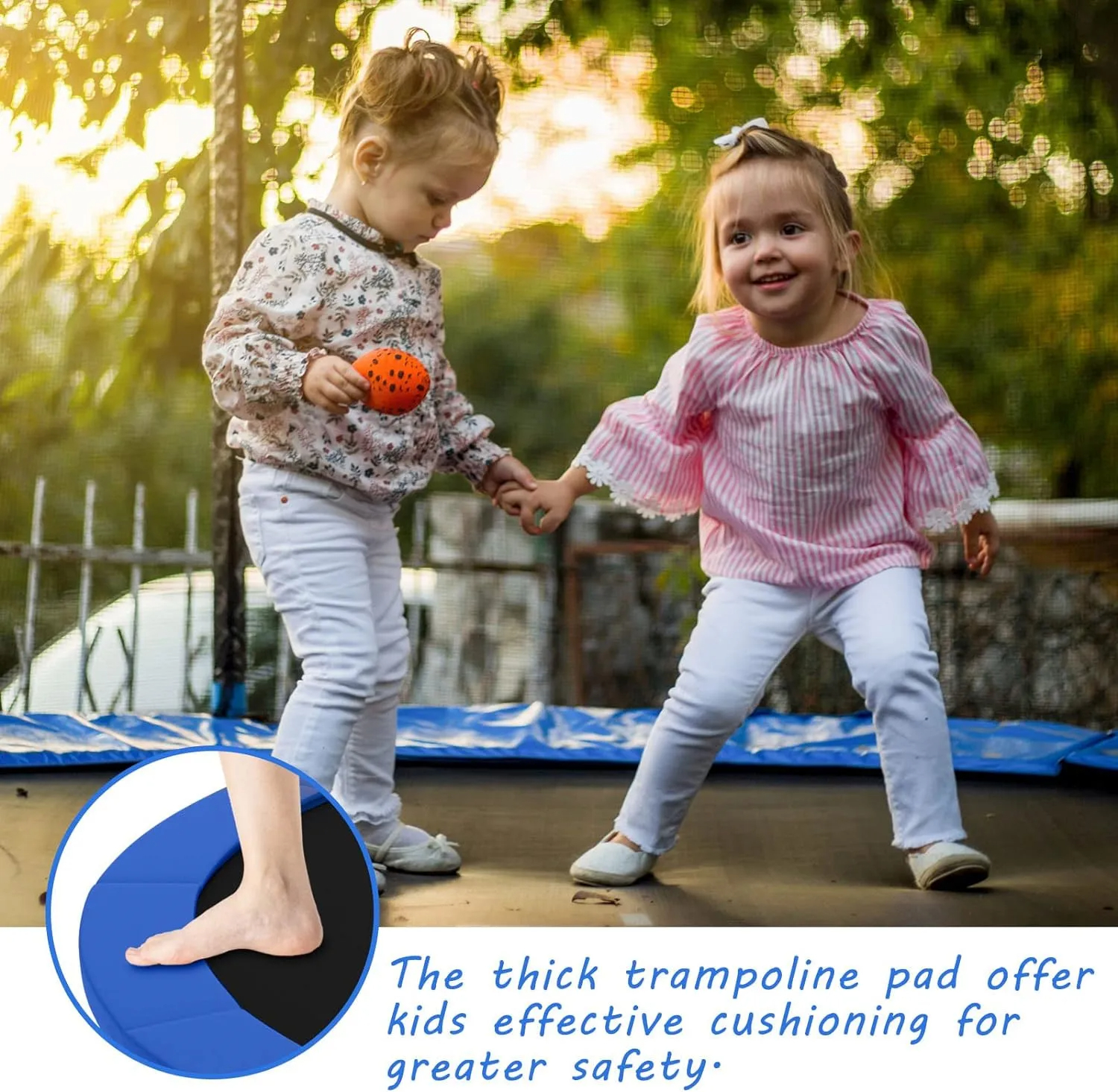 6/8/10 Feet Trampoline Protection Mat Trampoline Safety Pad Round Spring Water-Resistant Protective Cover Home Sport Accessories