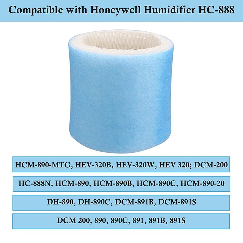 6 Pack Replacement Humidifier Filter Fit for Honeywell HC-888 Filter C HC-888N HCM-890 HEV-320 HCM-890 DCM-200 DH-890