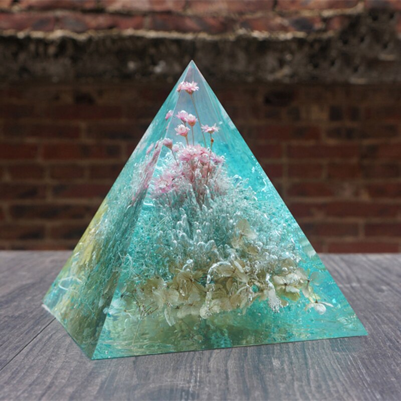Large Pyramid Silicone DIY Mold for Resin Jewelry Making Ornament Home Decor White
