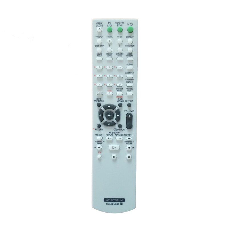 RM-ADU005 télécommande pour Sony DVD Home Cinéma Système DAV-DZ630 HCD-DZ630 DAV-HDX265 DAV-DZ230 DAV-HDX265 DAV-HDX266