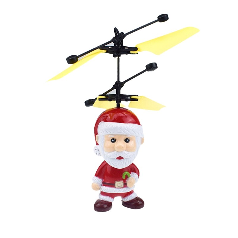 Natale Babbo natale Giocattolo di Volo di Babbo natale Giocattolo Aereo Sensore Elicottero Induzione Giocattoli Incandescente