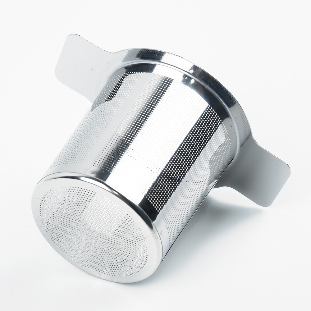 Coffee Filter Tea Strainer Lid Mesh Stainless Steel Fine Reusable With 2 Handle