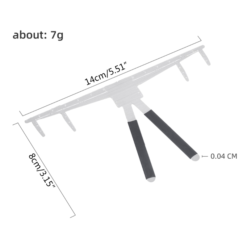 Eyebrow Stencil Ruler Three-Point Positioning Meas... – Grandado