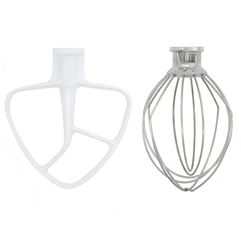 for K45B Flat Beater & K45WW Wire Whip for Mixers -W10672617 Flat Beater Blade Wire Whip for Tilt-Head Stand Mixers