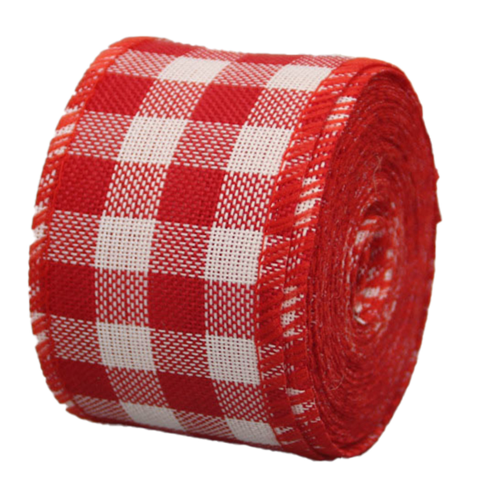 Checkered Wired Edge Ribbons 6m British Style Buffalo Plaid Gingham Roll DIY Embroidery Decoration for Sewing Wrapping TUE88