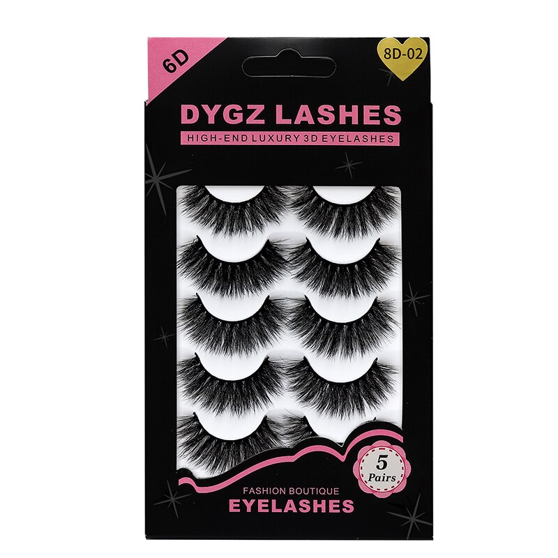 5 par 3d ögonfransar mink lösögonfransar handgjorda fluffiga fluffiga naturliga långa fransar dramatisk makeup ögonfransar cilios mink verktyg: 2