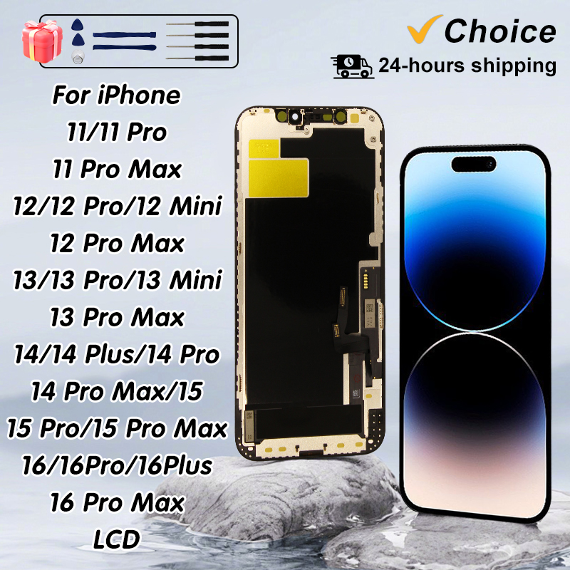 OLED Voor iPhone X LCD 16 Pro Max Display 11 12Pro Display 12 13 MINI 13 PRO MAX Display 14 Pro Max 15 LCD Vervangende Onderdelen