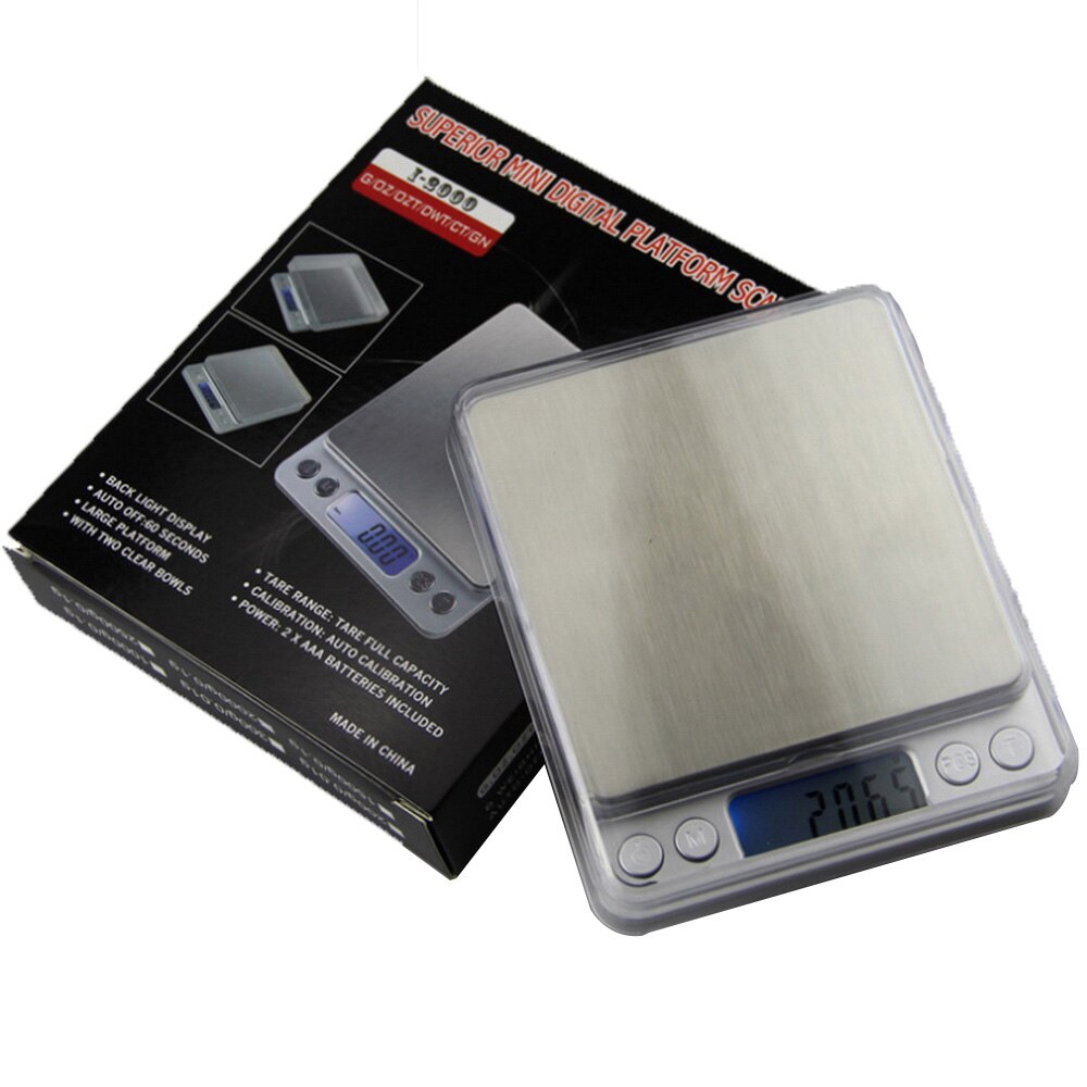 Báscula electrónica LCD de 500g/0,01g, 3kg/0,1g, joyería de alta precisión, gramos, balanza de peso para Cocina