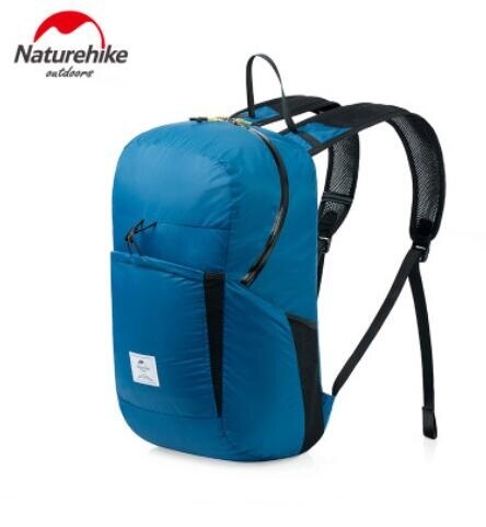 NatureHike 18L Foldable Lightweight 30D Nylon Silicon Waterproof Backpack Outdoor Backpacking Cycling Camping Hiking Bags: Upgrade Blue