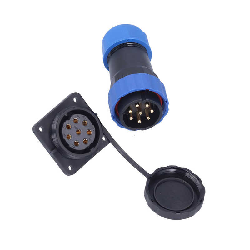 Waterproof Plug Socket Electrical Wire Connector 25A for Instruments for Marine Equipments: 8-core