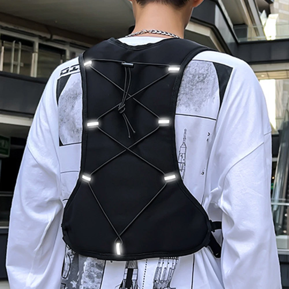 Sac à dos léger DulglaChest fonctionnel, poche en verre, rangement supplémentaire, support de téléphone pour le cyclisme