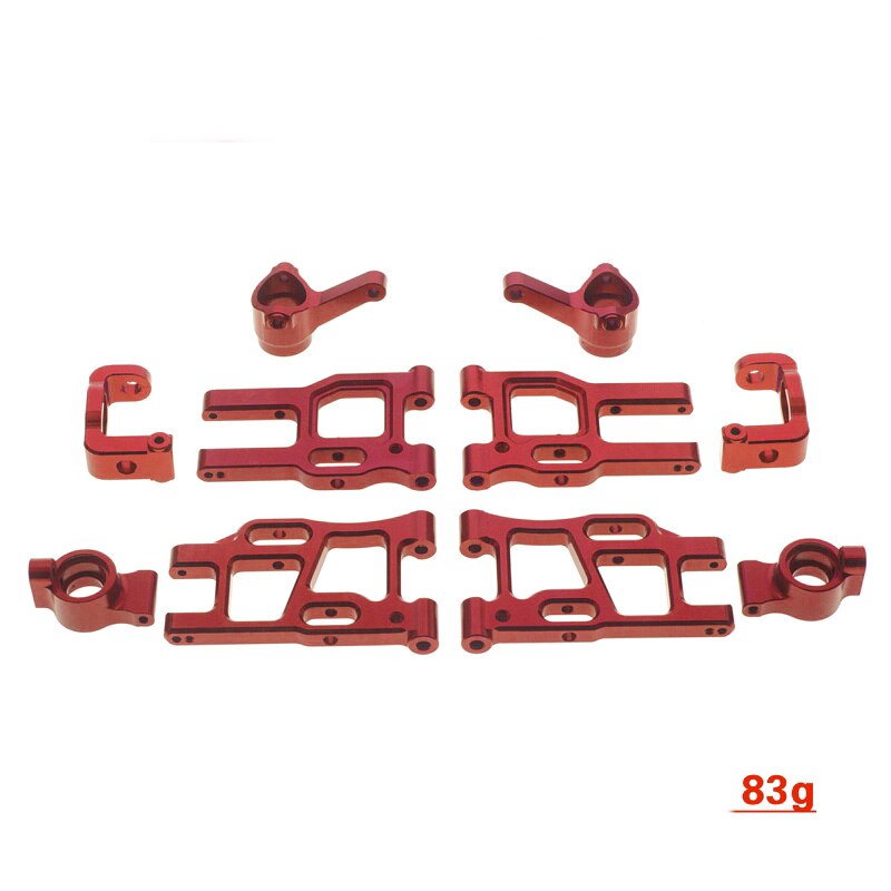 LC Racing PTG-2 Metal Upgrade Parts Swing Arm C base Axle Mount Steering Cup CVD For 1/10 RC Rally Car: 1set red