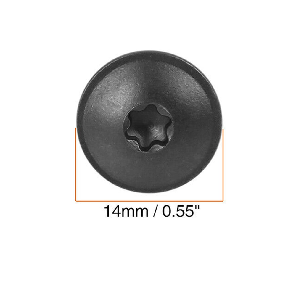 30PCS Truss Head Self Tapping Black Oxide 19 * 14mm Screws M5*2