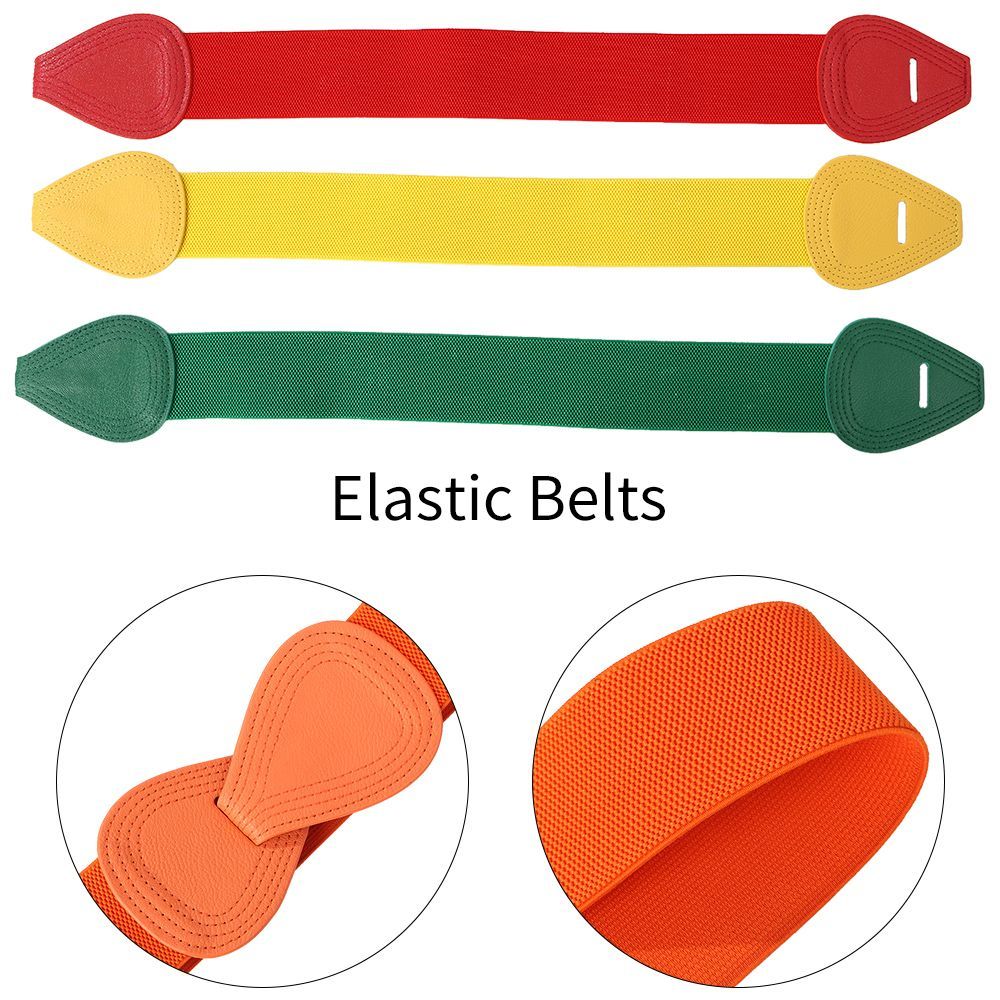 Women Stretch Waistband Bow Waistband Elastic Wide Hook Belt Dress Coat Clothing Decoration Belt