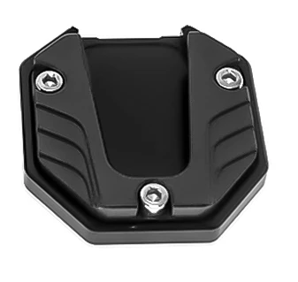 Universele Motorfietsen Kickstand Extender Voet Zijstandaard Verlengstuk Voetsteun Plaat Motorfiets Accessoires: Black