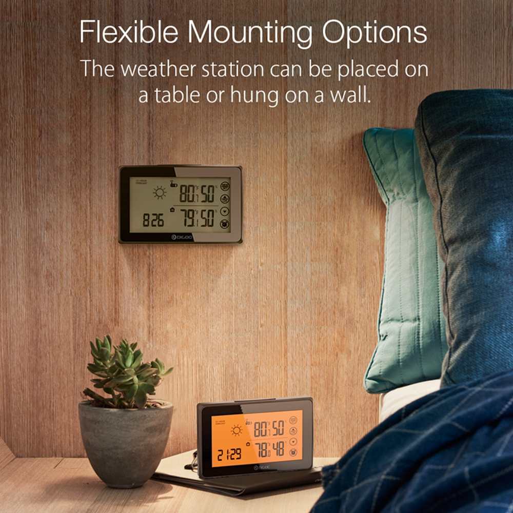 DIGOO Wireless Digital Touched LCD Weather Station... – Grandado