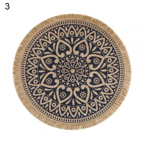 Rotan Trivet Matten Tafel Mat Warmte Isolatie Handgemaakte Katoen Vlas Eettafel Antislip Placemat Hittebestendige Cup Coaster: 3