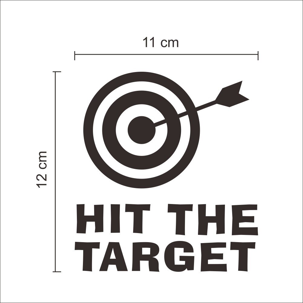 Funny HIT THE TARGET Bathroom Toilet Wall Sticker Home Decoration Removable WC Toilet Wall Sticker Wallpaper