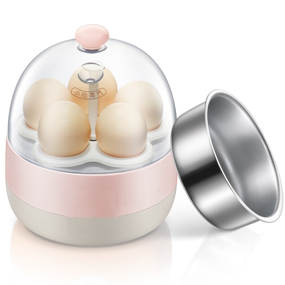 220V Electric Mini Portable Egg Boiler Machine 5 Holes Multifunctional Steamed Egg Custard Egg Boil Breakfas Machine: Pink